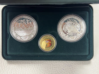 Sydney Australia 2000 Olympic Proof 3 Coin Set Silver Gold Perth Mint - SR851