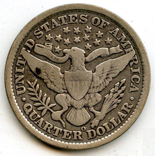 1896-O Barber Silver Quarter - New Orleans Mint - BR375