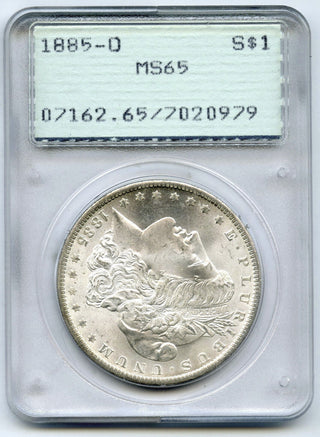 1885-O Morgan Silver Dollar PCGS MS65 Green Rattler Holder - New Orleans - H265