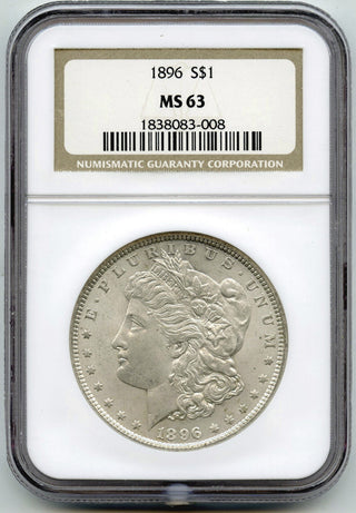 1896 Morgan Silver Dollar NGC MS63 Certified - Philadelphia Mint - E857