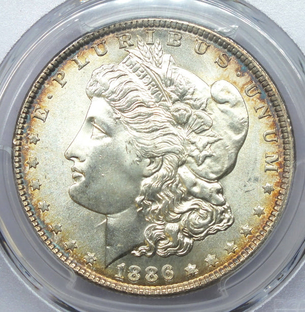 1886 Morgan Silver Dollar PCGS & CAC MS66+ Certified - Toning Toned - B74