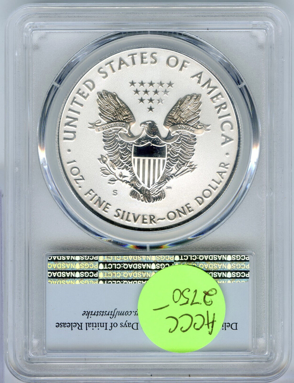 2019-S Silver Eagle PCGS PR 70 Enhanced Reverse Proof First Strike - DM775