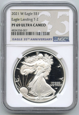 2021-W Proof Silver Eagle T2 Type 2 NGC PF69 Ultra Cameo - West Point - H746