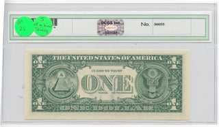 2003 $1 Federal Reserve Note 5 Of A Kind Uncirculated Trinary  -SR130