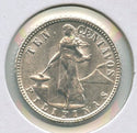 1944-D  Philippines .7500 Silver Coin 10 Centavos - SS69