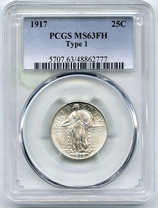 1917 Standing Liberty Silver Quarter Type 1 PCGS MS63 FH Certified - H341