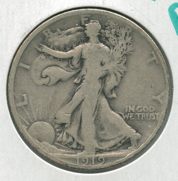 1919-D Silver Walking Liberty Half Dollar 50c Denver Mint  - SS766