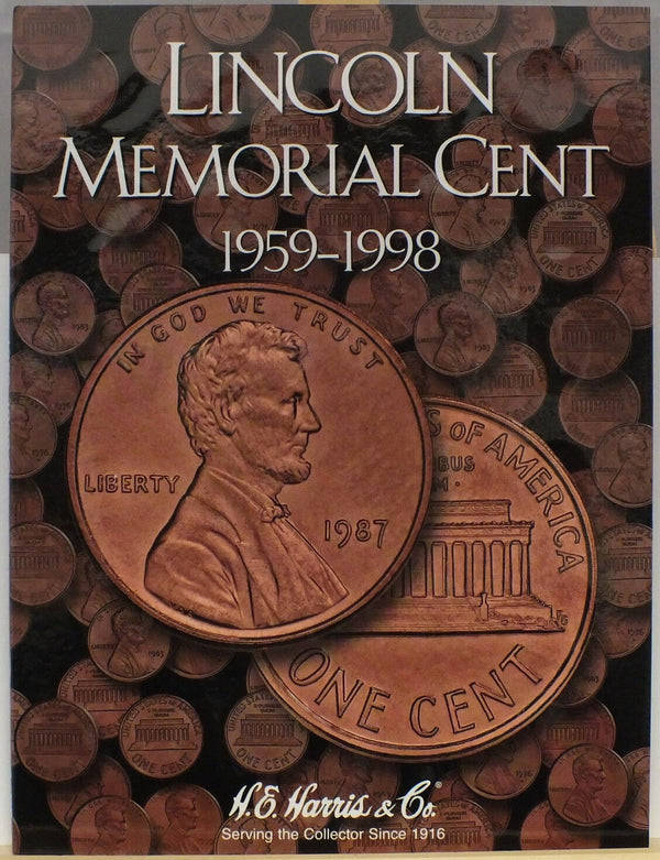 Lincoln Memorial Cent 1959 - 1998 Set Coin Folder - Harris Album 2675 Penny