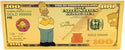 $100 Homer Simpson The Simpsons Novelty 24K Gold Foil Plated Note Bill GFN77
