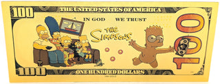 $100 Maggie Simpson The Simpsons Novelty 24K Gold Foil Plated Note Bill XX025