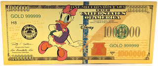 Daisy Duck Walt Disney $1000000 Note Novelty 24K Gold Foil Plated Bill - GFN53
