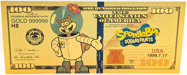 Lot of 6 Spongebob Squarepants Patrick Squidward Krabs Gold Foil Notes Set XS06