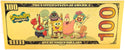 $100 Patrick Star Spongebob Cartoon Novelty 24K Gold Foil Plated Note Bill XX049