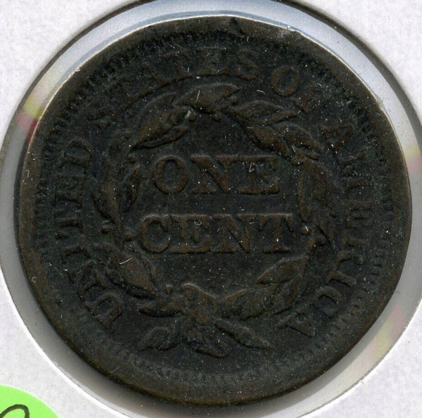 1853 Braided Hair Large Cent Penny - G876