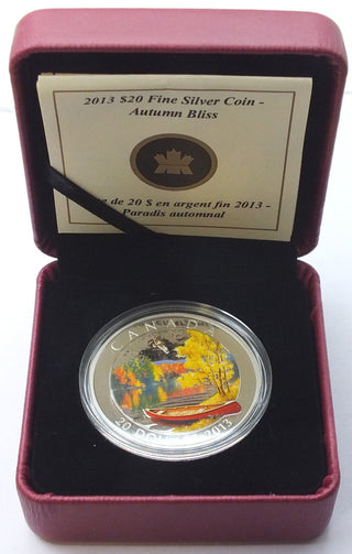 Canada 2013 Autumn Bliss $20 Fine Silver Coin Colored - G925