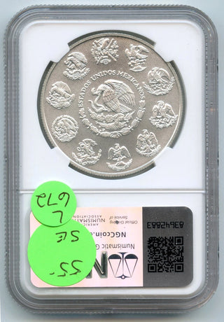 2023-Mo Mexico Silver 1 Onza NGC MS70 First Releases Plata Pura Ounce - L672