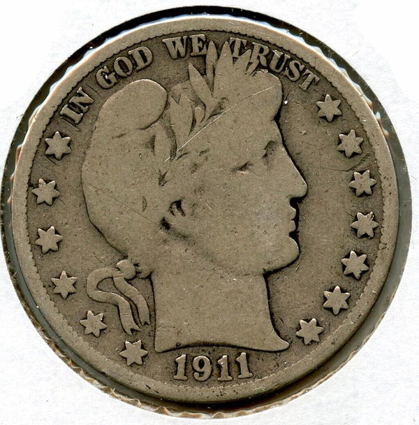 1911-S Barber Silver Half Dollar - San Francisco Mint - BQ867