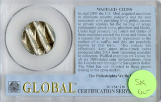 2003 P Illinois Mint Quarter Cancelled Waffled Error Limited Edition Coin -DN098