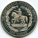 Confederate President Jefferson Davis Commemorative Art Medal Round - CC835