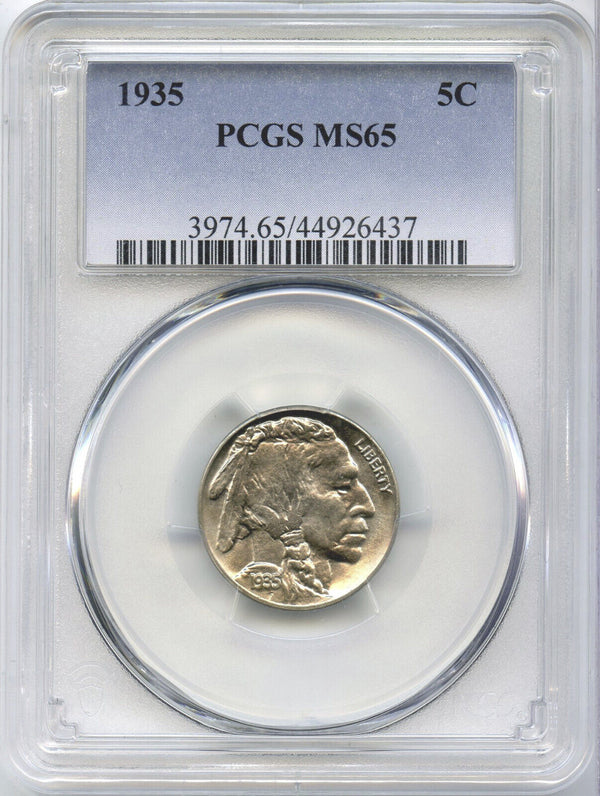 1935-P Indian Head Buffalo Nickel PCGS MS65 Certified -5 Cents- DM431