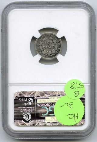 1856 Seated Liberty Dime Large Date NGC Genuine Stack's W 57th St Collectio B518