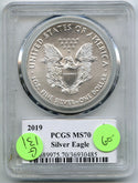 2019 American Eagle 1 oz Silver Dollar PCGS MS70 First Edition Premier - G131