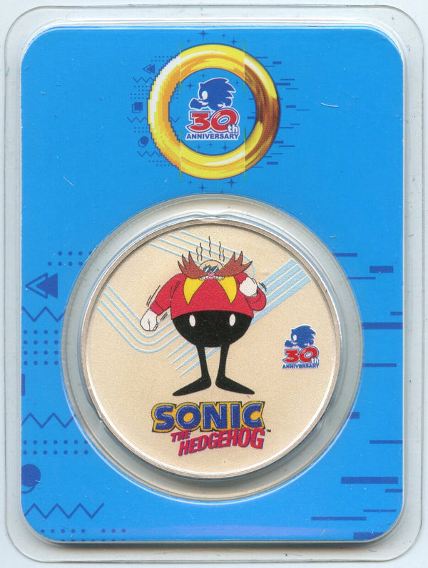 Dr Eggman Robotnik 2021 Sonic 999 Silver 1 oz $2 Colored Coin Niue Sega - CA198