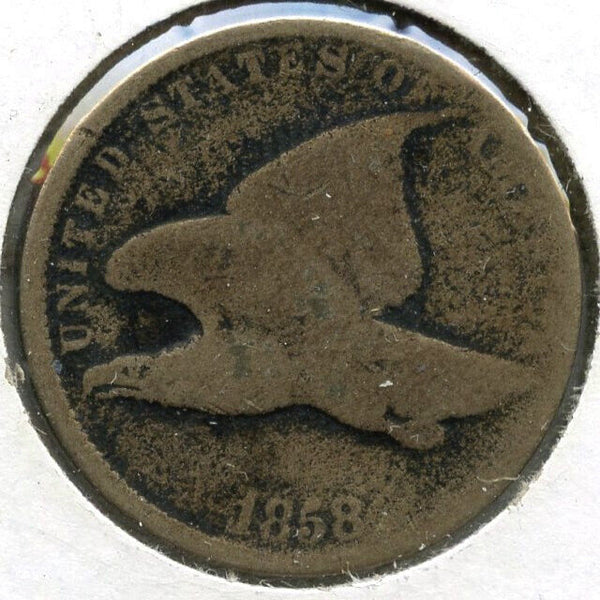 1858 Flying Eagle Cent Penny - Large Letters - Cull Coin - C721