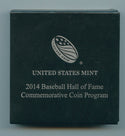 2014 $1 dollar Silver Baseball Hall of Fame Commemorative Coin- ER582