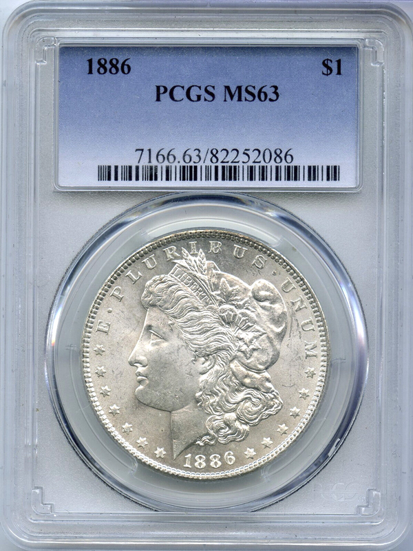 1886-P Morgan Silver Dollar NGC MS63 -Philadelphia Mint-DM490