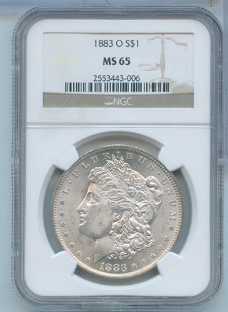 1883-O Morgan Silver Dollar $1 NGC MS65 New Orleans Mint - KR594