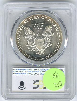 1987 American Eagle 1 oz Silver Dollar PCGS MS68 Toning Toned - DN659