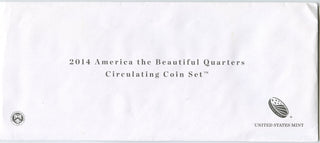 2014 American The Beautiful UNC Quarters Circulating Coin Set P & D Mints DM906
