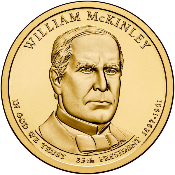 2013-D William McKinley Presidential Dollar US Golden $1 Coin - Denver Mint