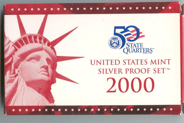 2000-S Silver United States US Proof Set 10 Coin Set San Francisco Mint