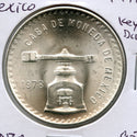 1980 Mexico Balance Onza 1 Oz Silver Coin Plata UNC Key Date - JP314