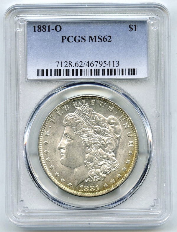 1881-O Morgan Silver Dollar PCGS MS62 Certified - New Orleans Mint - B793