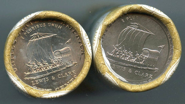 2004 Jefferson Nickels Westward Journey P + D Coin Rolls US Mint Keelboat CC912