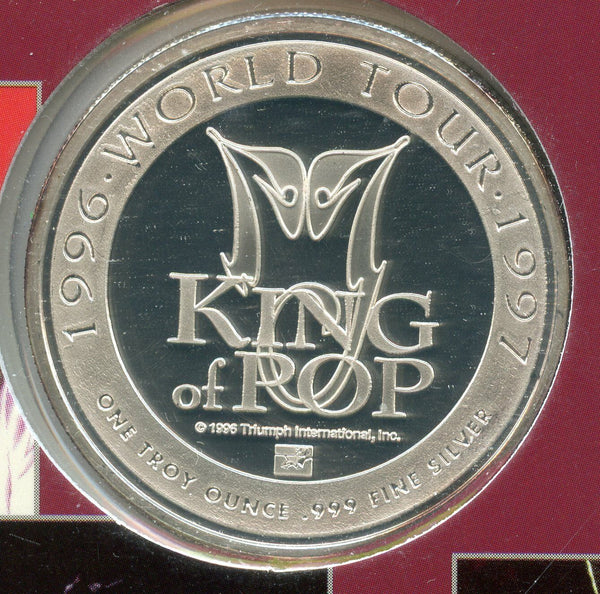 Michael Jackson 999 Silver 1 oz Art Medal Round King of Pop Music ounce - JM784