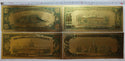 1928 Gold Certificate $1 $2 $5 $10 $20 $50 $100 Novelty Gold Foil Note Set GFS05