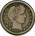 1907 Barber Silver Quarter - Philadelphia Mint - BP790