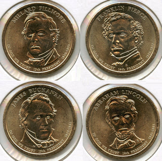 2010-P Presidential Dollar Coin Set - Fillmore Pierce Lincoln Buchanan - AL131