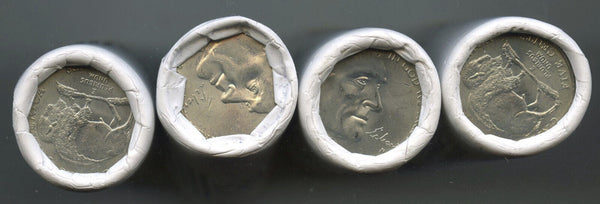 2005 Jefferson Nickels Bison Buffalo (4) 40-Coin Rolls Philadelphia Mint - B573