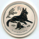 2018 Australia Lunar Year of Dog 9999 Silver 2 oz Coin $2 Commemorative - BX399