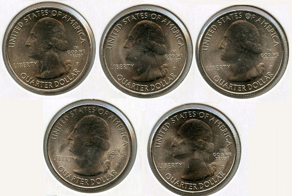 2015-P National Park Quarter Set 5-Coin America Beautiful ATB Philadelphia Mint