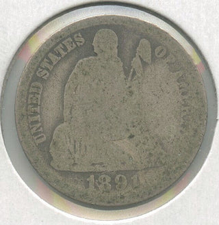 1891 O Seated Liberty Silver Dime - New Orleans Mint - DN726