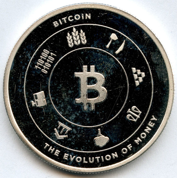 Bitpay Bitcoin Evolution of Money 1 oz 999 Silver Round Cryptocurrency LH019