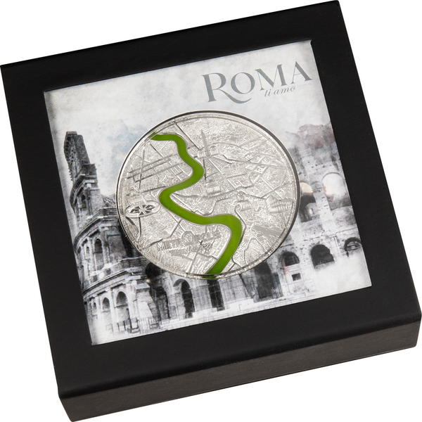 2022 Metropolis Roma Rome 3 Oz Silver Tiffany Art $20 Palau Coin - JN687