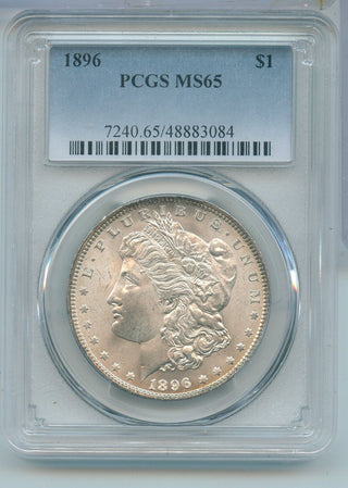 1896-P Silver Morgan Dollar $1 PCGS MS65 Philadelphia Mint - KR662