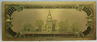1928 $100 Gold Certificate Novelty 24K Gold Foil Plated Note Bill 6